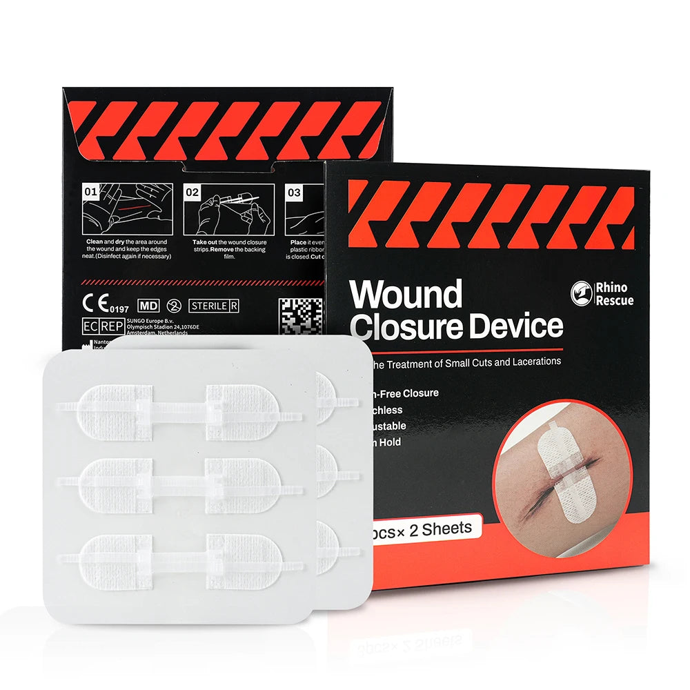 RHINO RESCUE Zip Stitch Adhesive Bandages 6pcs