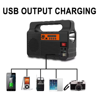 Portable Solar Generator Kit with 3 LED Bulbs