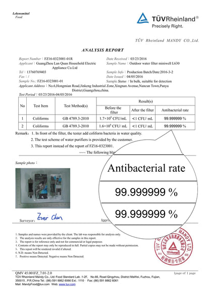 Purification Water Filter