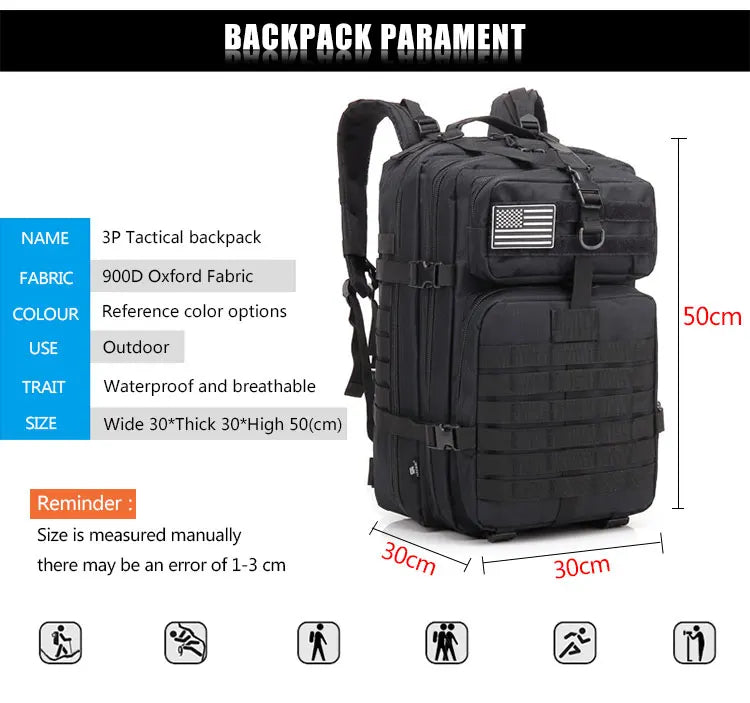 Tactical Backpack 50L/35L/25L