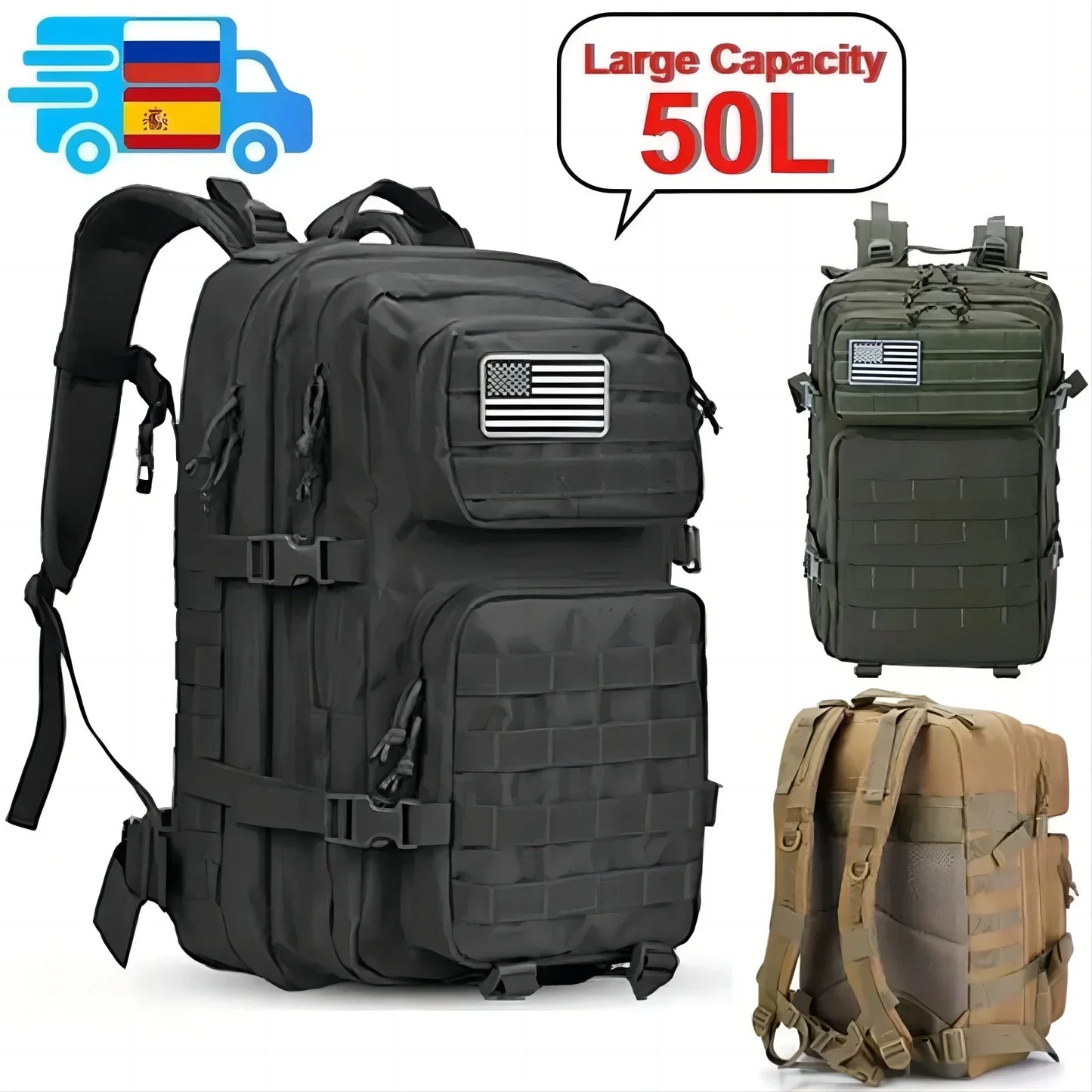 Tactical Backpack 50L/35L/25L